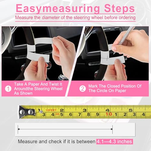 JUSTTOP 4 in 1 Car Steering Wheel Desk for Laptop,Versatile Upgraded Car Seat Tray,Spacious Steering Wheel Table with Tablet Holder and Dual Sauce Racks,Steering Wheel Under Table Console (Large+Pink) - color: Pink-upgraded