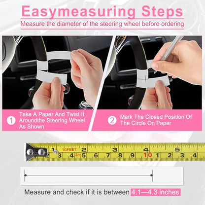 JUSTTOP 4 in 1 Car Steering Wheel Desk for Laptop,Versatile Upgraded Car Seat Tray,Spacious Steering Wheel Table with Tablet Holder and Dual Sauce Racks,Steering Wheel Under Table Console (Large+Pink) - color: Pink-upgraded