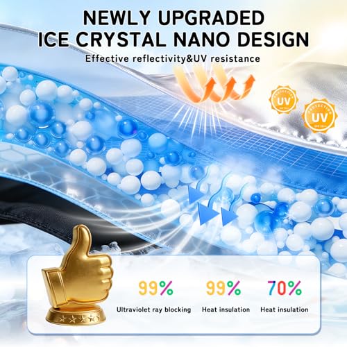 Custom Fit Windshield Sun Shade for Dodge Challenger 2008-2023, Blocks UV & Heat, Front Window Sunshade Accessories, Easy Fold & Store Keep Your Car Cooler - size: for 2008-2023 Dodge Challenger
