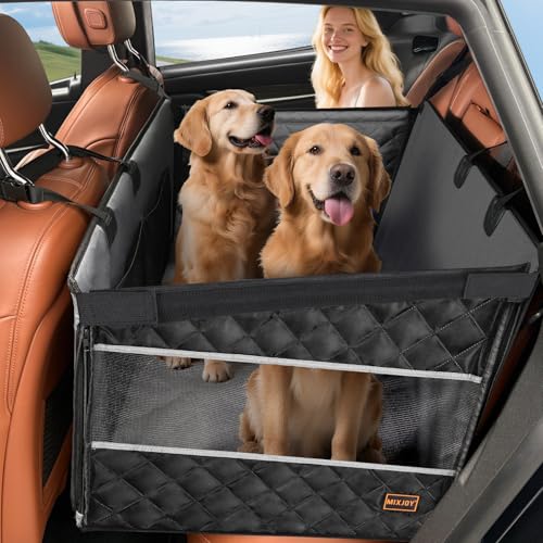 MIXJOY XL Dog Car Seat for Large Medium Dogs, Back Seat Extender for Pets, Waterproof Pet Carseat for Medium Sized Dog, Hammock for Pet, with Storage Pocket for Cars/SUV/Truck(XL) - size: XL