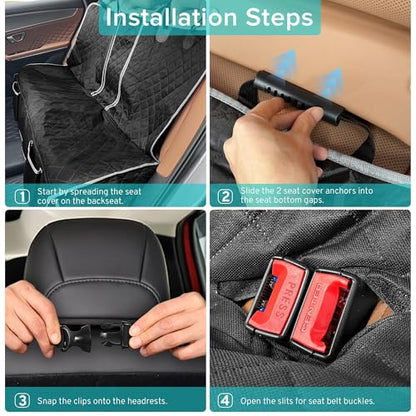 Dog Car Seat Cover Compatible with Volvo XC40 XC60 S60 S90 Back Seat Accessories, Waterproof Pet Bench Backseat Covers with Non-Slip Backing - 2026 New