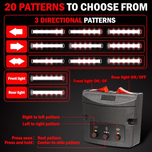 ASPL 53 inch 260 LED Low Profile Rooftop Strobe Lights Bar High Intensity Emergency Warning Flashing Beacon Snow Plow Light Traffic Advisor Car Hazard Construction Roof Lights Bars (Red/White) - color: Red/White