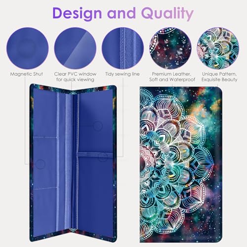 Car Registration and Insurance Holder，Colour Patterns Men Women Car License Document Registration and Insurance Card Holder - color: Mandara