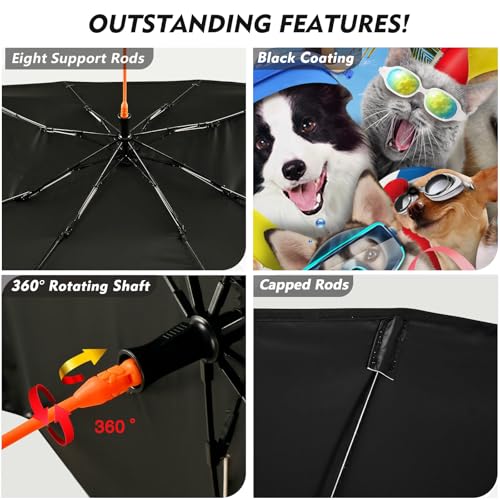 Car Windshield Sun Shade Umbrella Beach Dogs Car Foldable Umbrella Sunshade for Front Window Car Accessories Car Windshield Foldable Umbrella Blocks Uv Rays - color: Beach Dogs