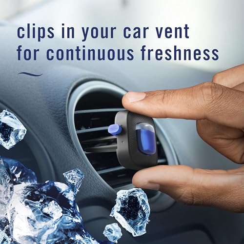 Febreze Car Air Freshener Vent Clip Platinum Ice Scent, .07 oz. Car Vent Clip, 2 Count