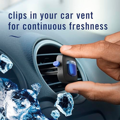 Febreze Car Air Freshener Vent Clip Platinum Ice Scent, .07 oz. Car Vent Clip, 2 Count