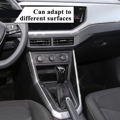 Bling Car Trim Self Adhesive Strip, 16.4Ft Crystal Rhinestone Vehicle Dashboard Line Molding Stickers, Universal Diamond Auto Interior Exterior Decor Accessories for Women Girls (White)