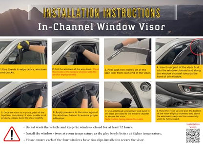 2026 2027 in-Channel Rain Guards Side Window Visor Deflectors for Toyota RAV4 LE XLE Premium SE XSE Limited Woodland, Dependable RAV 4 Vent Shade - size: For Toyota RAV-4 2026-2027 (In-Channel)