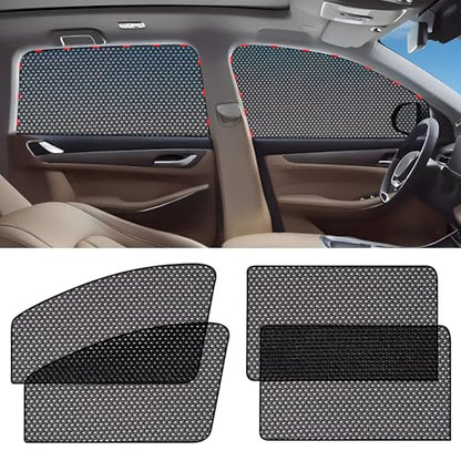 ZATOOTO Car Window Shades, Car Window Covers Baby Breathable Mesh UV Heat Protection Universal Fit for Most Vehicles Easy Magnetic Installation Perfect for Camping Travel Napping - size: 14#Mesh 4pack kit