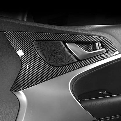 Car Inner Door Panel Strip Trim Cover Compatible with Genesis G70 2019-2025, Auto Interior Upgrade Accessories(Carbon Fiber Pattern)