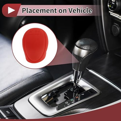 Gear Shift Knob Cover Universal for Car SUV Truck RV Insert Stick Shifting Handle Protector Silicone Red - color: Red