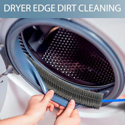 Dryer Vent Brush and Refrigerator Coil Cleaning Brush - Professional Appliance Cleaning Brush Set Dryer Vent Brush Kit with Long Handle for Lint Trap, Condenser, Radiator,grout brush for Deep Cleaning