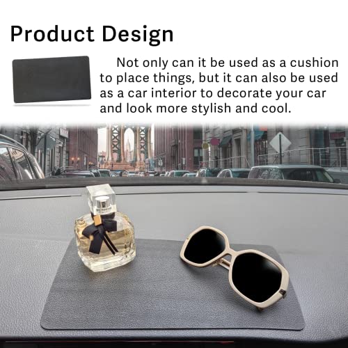 Car Dashboard Anti-Slip Rubber Pad, Multifunctional 10.6 x 5.9 Universal Non-Slip Car Magic Dashboard Gel Latex Pad for Cell Phones, Sunglasses, Keys, Coin and More Use (Black/Car Texture)