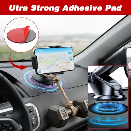 4 PCS Dashboard Pad for Suction Phone Mount, 3.23" Ultra Sticky Heat-Resistant Replacement Disc for Car Dashboard, Universal Car Dashboards Phone Holder