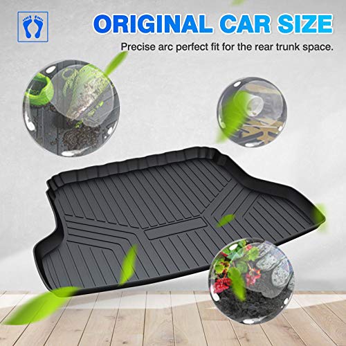 Cartist Cargo Liner Custom Fit for Kia Forte 2019-2024 Accessories All Weather Trunk Mat for Forte Cargo Mat Heavy Duty TPE Anti-Slip High Side - size: 5)Kia Forte【2019-2024】