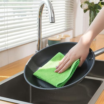 Microfiber Cleaning Cloths, Wash Cloths,Microfiber Towels for Cars,Multi-Functional Cleaning Towels,Absorbent Cleaning Rags,Lint-Free,Streak-Free Cleaning Cloths for Car Kitchen Home（12x12,6PCS
