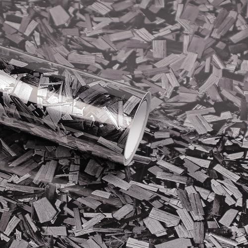Lypumso Grey Forged Carbon Fiber Vinyl Wraps, Car Body Wraps with Self-Adhesive for DIY Use, Vehicle Interior and Exterior Films Rolls with Air Release Technology 1ft x 10ft - color: Grey Forged Carbon, size: 1ft x 10ft