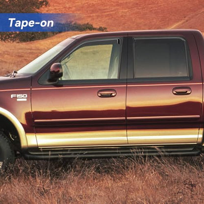 Window Visors Rain Guards for 2001 2002 2003 Ford F150 SuperCrew Cab, Out-Channel Window Vent Wind Deflectors Visors Shades for 2002 2003 Lincoln Blackwood - size: 2001-2003 f150 SuperCrew