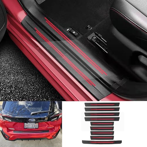 Door sill Protector, Door sill Scratch Protection (Suitable for Most car Models) Anti-Scratch Protection Strips（9PC red） - color: Red-9pc