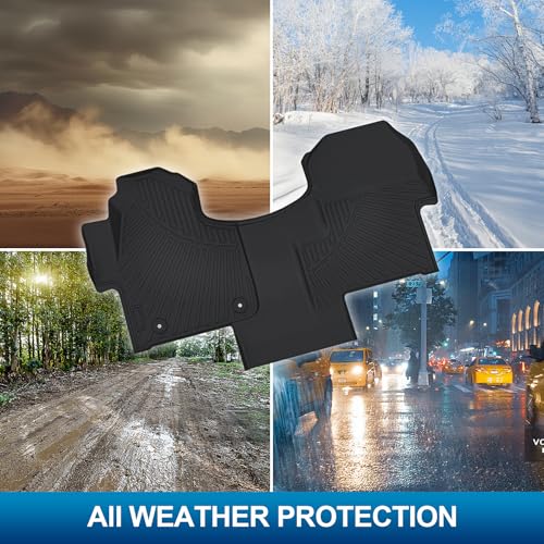 Peleus Floor Mats for Mercedes-Benz Sprinter 2500/3500 2025-2019,Only Fit Cargo Van,All Weather TPE Rubber Custom Fit Liners for 1st Row Bucket Seats,Mercedes-Benz Sprinter Accessories - style: For M-Benz Sprinter 2019-2025