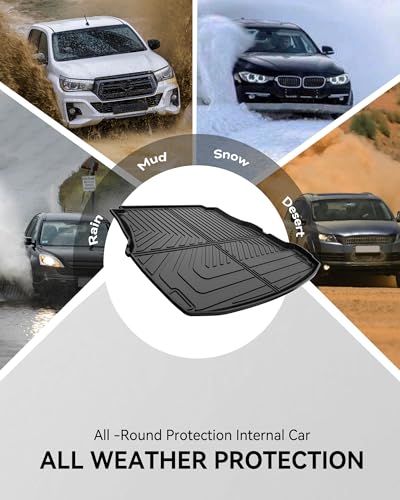 Trunk Mat Fit for Mercedes Benz C Class Sedan 2022 2023 2024 2025 2026 - AOMSAZTO Cargo Mat All Weather Custom Fit Cargo Liner C Class Car Mats Accessories Black (Only for Sedan) - style: 1) for Mercedes Benz C-Class | 2022-2026 | Cargo Liner