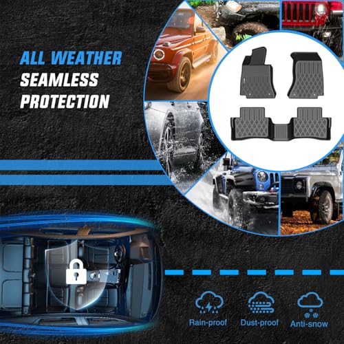 Nilight TPE Floor Mats for Mercedes Benz C-Class Sedan C300 C350e AMG C63 AMG S 2015 2016 2017 2018 2019 2020 2021 All Weather Custom Fit Heavy Duty Floor Liners - color: 2015-2021 Benz C Class Sedan