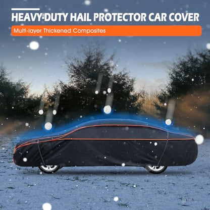Hail Protector Car Cover, Thickened Multi-Layered EVA Car Hail Protector Size A1 Fit for Nissan Versa, Kia Rio, Hyundai Accent, Audi TT, Porsche 718, BMW Z4, etc (UP to 177 inch) - size: A1 Fit Sedan Length Up To 177"