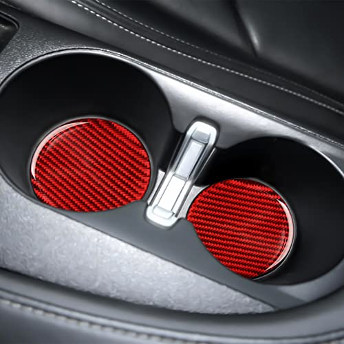 Car Water Cup Holder Sticker Carbon Fiber Decal Interior Trim Cover for Chevrolet Camaro ZL1 2016 2017 2018 2019 2020 2021 2022 2023 - color: Cup Holder