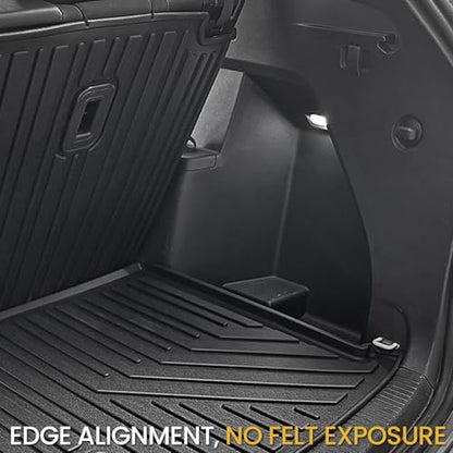 Cargo Mat with Backrest Mats for Volkswagen VW Atlas 6/7 Seats 2018-2025 2026 Car Mat Accessories(Not Fit Cross Sport), All Weather TPE Trunk Cargo Liner(Cargo Mat with Backrest Mats) - style: Cargo Mat with Backrest Mats