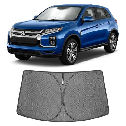 Proadsy Windshield Sun Shade for Mitsubishi Outlander Sport 2011-2026 Ice Crystal Black Front Window Sunshade UV and Heat Blocker Foldable Visor Keeps Car Cooler for Summer Parking and Daily Use - size: 2011-2026 Mitsubishi Outlander Sport