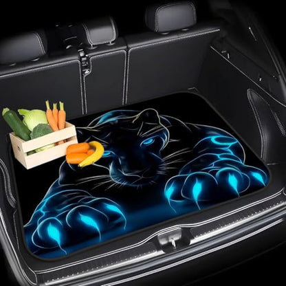 Universal Car Trunk Mat 29" x 39", Cheetah Elements Print All Weather Durable Cargo Mat Protector for SUV, Truck, Van | Stylish Cargo Liner Cover Leopard Print Car Accessories - color: Cheetah Elements