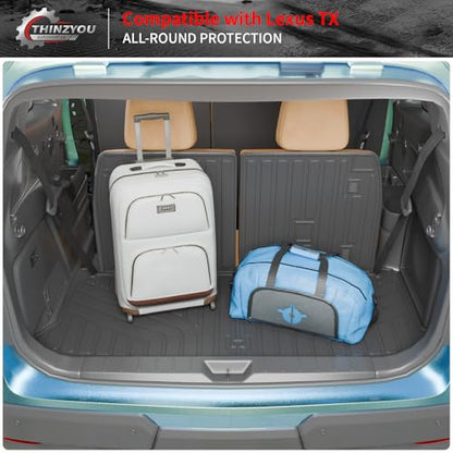 Trunk Mat Compatible with 2024 2025 2026 Lexus TX350 TX500h TX550h+ 6&7 Seats Cargo Mat Cargo Liner Trunk Liner Back Seat Protector All Weather TX Accessories (Trunk Mat with Backrest Mat) - style: For Lexus TX | 2024-2026