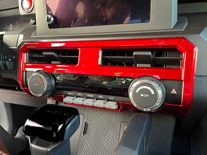 8" Display Model for Toyota Tacoma 2024 2025 2026 and 4Runner 2025 2026 Interior Accessories Center Consoles Dashboard Air Vent Frame Cover Trim (Dark Red) - color: Dark Red
