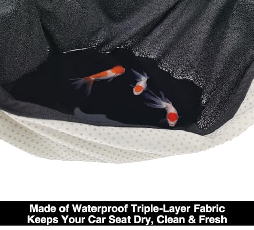 VSHIELD Waterproof Towel Car Seat Cover, Sweatproof Non-Slip Seat Protector, Universal Fit for Front Bucket or Rear Bench Seat of Cars, SUVs, Vans, Trucks, Compatible with Airbags and Armrests - color: Black