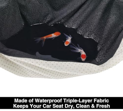 VSHIELD Waterproof Towel Car Seat Cover, Sweatproof Non-Slip Seat Protector, Universal Fit for Front Bucket or Rear Bench Seat of Cars, SUVs, Vans, Trucks, Compatible with Airbags and Armrests - color: Black
