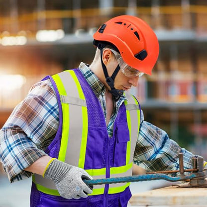 KAYGO Safety Vest with Pockets - High Visibility Reflective Vest ANSI Class 2 Construction Vest - color: Purple, size: XX-Large