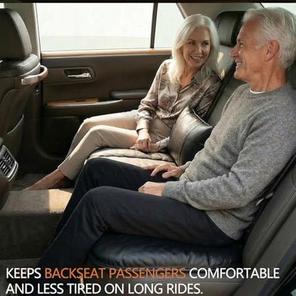 A leather rear seat cushion specially designed for cars - made by hand - can relieve pain in the buttocks, pressure points, and sciatic nerve. | Rear seat cover (Premium Black, Rear Seat Cushion) - color: Premium Black, size: Rear Seat Cushion
