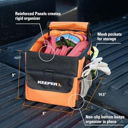 KEEPER Portable Trunk Organizer, 19L, Car Organizers and Storage, Non-Slip Bottom, Suitable for SUV, Minivan, and Cars - size: Small (19L)