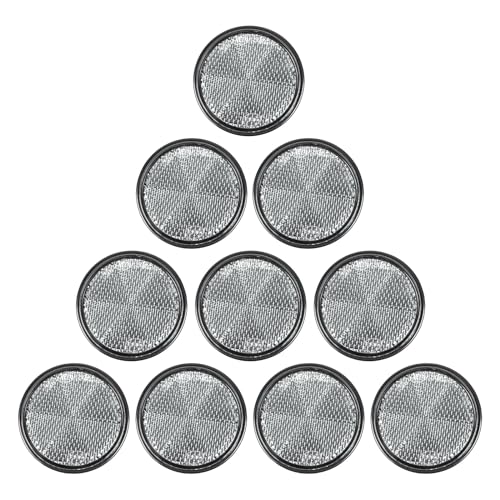 10 Pack White Self Adhesive Round Reflectors, E9 Approval Road Safety Stick-on Rear Reflectors for Trailer Caravan Truck Lorry or Agricultural Machines - color: White Self Adhesive