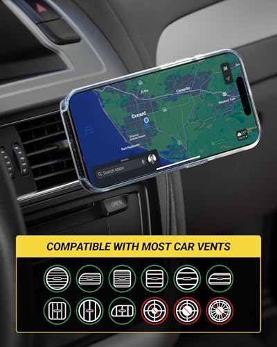 Scosche MPQTRDV Qi2 MagSafe Car Mount Charger 25W Fast Wireless Charging Phone Holder for Vent or Dashboard, Magnetic Cell Phone Mount Compatible with iPhone 17/16/15/14/13 Series & Samsung Galaxy S25 - style: Dash / Vent