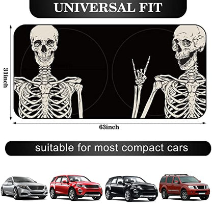 Windshield Sun Shade Foldable Car Front Window Covers for Car Accessories Sun Heat UV Rays Visor Protector Protection for Universal Cars SUV Truck(Skeleton) - style: Skeleton