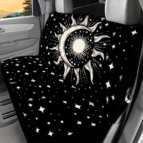 Sun and Moon Car Seat Covers Goth Seat Covers for Women Auto Interior Decorative Covers Split 2 Pack Bench Seat Covers for Trucks SUVs - color: 1 Sun and Moon 3