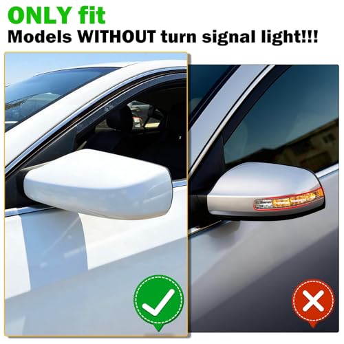 Moonlinks 1Pair Compatible with 2007 2008 2009 2010 2011 2012 Nissan Altima 2.5L Mirror Cover Replacement, Pearly White Left Driver Side & Right Passenger Side Door Rearview Side Clip-on Mirror Cap - color: Pair White