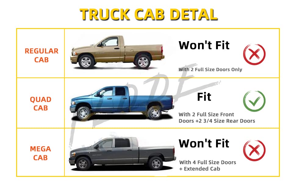 Window Visor Rain Guards Compatible with 2002-2008 Dodge Ram 1500 & 2003-2009 Dodge Ram 2500/3500/4500/5500 Quad/Crew Cab Wind Deflectors Vent Visors for Truck Tape-On Smoke Outside Mount 4pcs - size: for 2002-2008 Dodge Ram Quad/Crew Cab