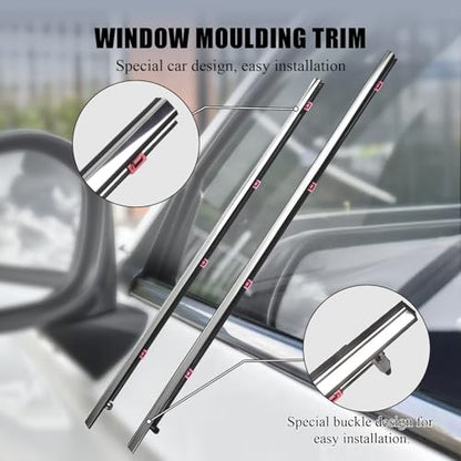 ItranMc Window Molding Trim for 2013-2018 Honda Accord,4-Door Sedan,Chrome Outer Door Weatherstrip Window Seal Belt,Replace#72410-T2A-A01 72450-T2A-A01 72910-T2A-A01 72950-T2A-A01 - style: Accord 2013-2018