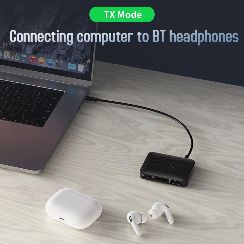 Bluetooth 5.3 Car Adapter AUX Receiver，Suitable for car/Smartphone/Tablet/Bluetooth Speaker/Hands-Free Calling