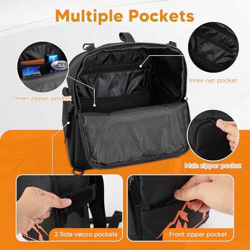 Powerty Upgrade Toyota RAV4 Trunk Organizer, RAV4 Cargo Organizer Cargo Storage Bag for 2019-2025 Toyota RAV4 Accessories Orange