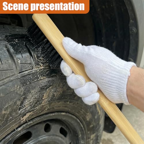 3PCS Car Cleaning Brush, 15.7 Inch Long Handle Tire Wash Brush, Small Car Detailing Brush for Wheel Rims & Fenders, Universal Brushes Set for Vehicle Interior, Home (40CM-15.7IN) - size: 40CM-15.7IN