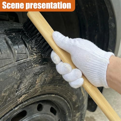 3PCS Car Cleaning Brush, 15.7 Inch Long Handle Tire Wash Brush, Small Car Detailing Brush for Wheel Rims & Fenders, Universal Brushes Set for Vehicle Interior, Home (40CM-15.7IN) - size: 40CM-15.7IN