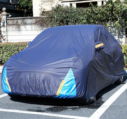 Car Cover Waterproof All Weather, 6 Layers Outdoor Full Exterior Cover Rain Sun UV Snowproof Protection with Zipper Cotton, Mirror Pocket for Ford Mustang - style: Ford Mustang